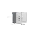 Minimalist Steel Vertical Filing Cabinet with Flameproof Locker, Soft Close Drawers & Key Lock