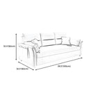 Brown Convertible Settee Furniture Flared Arm Standard Bed Settee