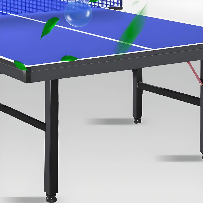Indoor Ping Pong Table with Dark Blue/Olive Green Synthetic Laminate Top, Includes Table Tennis Paddle