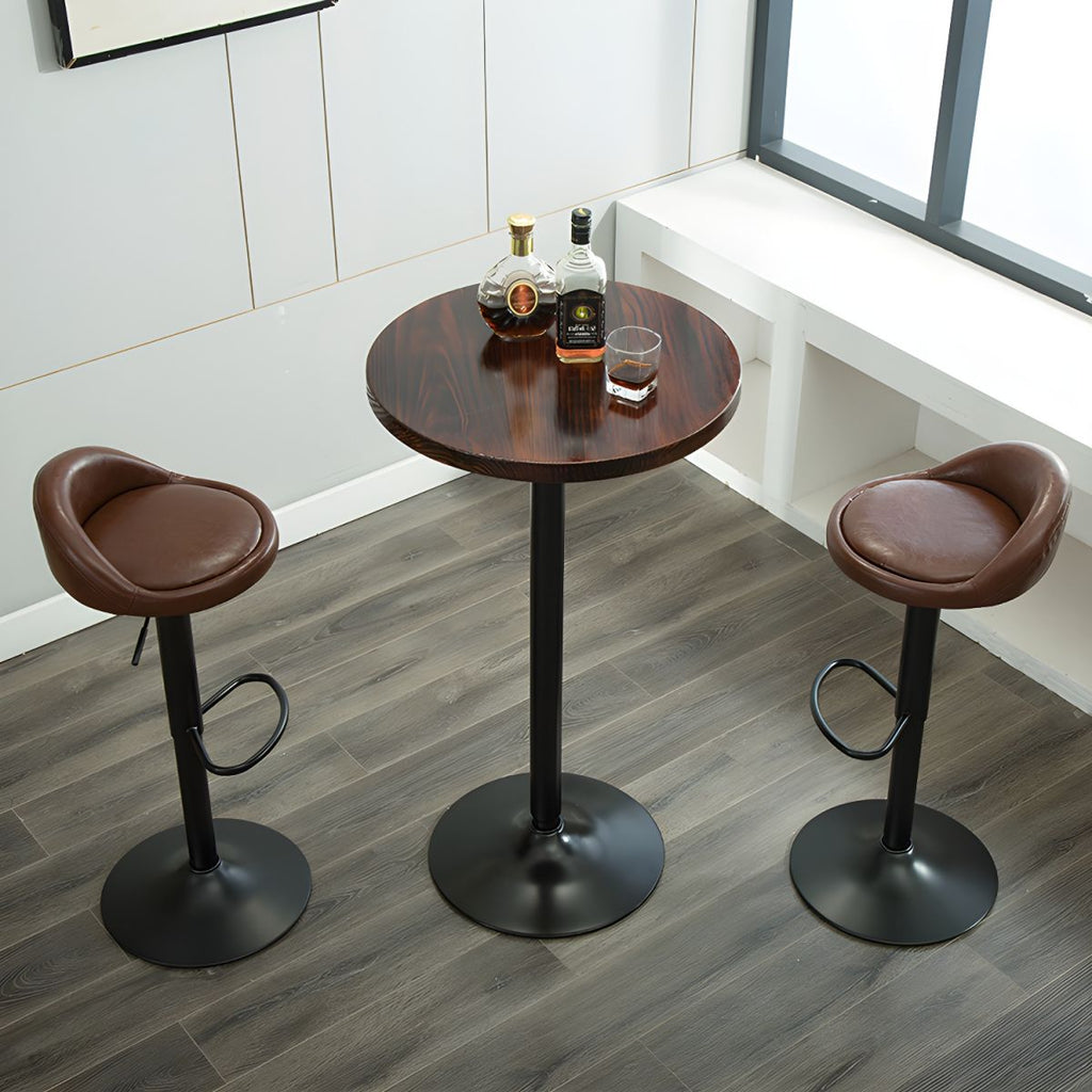 Round Counter Height Set Solid Wood 1/3 Pieces Pub Table Set