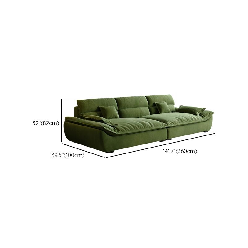 Emerald Green Standard/Single Sofa with Arm and 4/3 Pillows