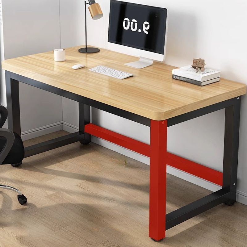 Casual Adjustable Writing Desk with Abrasion Resistance and H-Shape Base in Dove Grey/Chalk/Natural, Unattached with Foot Pad