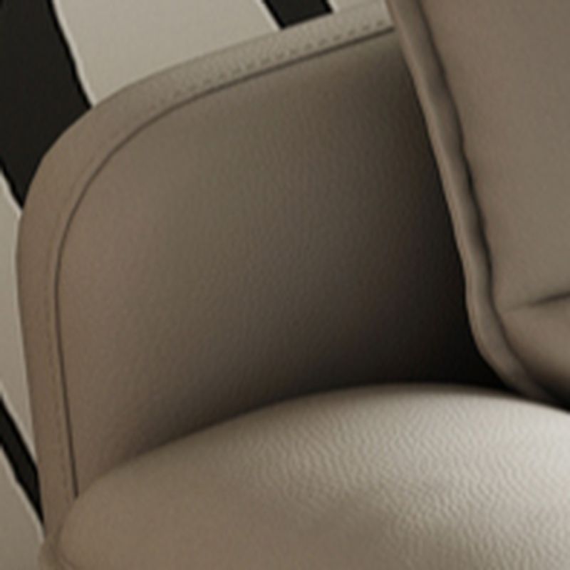 Standard Sofa in Pu with Light Gray/Sand/Off-White Upholstery and 3 Pillows