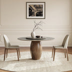 Tan Base Stone Dining Table with Anti-Fouling Sintered Stone Top, 4-person Seat/Seating for 8/Seating for 6