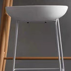 Casual Polymer Bar Stools in Midnight Black/Gray/White with Pail Seat and Leg Rest