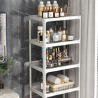 Art Deco Polymerized Material Rectangle Chalk Finish Shoe Rack for 1-20 Pairs in Drawing Room