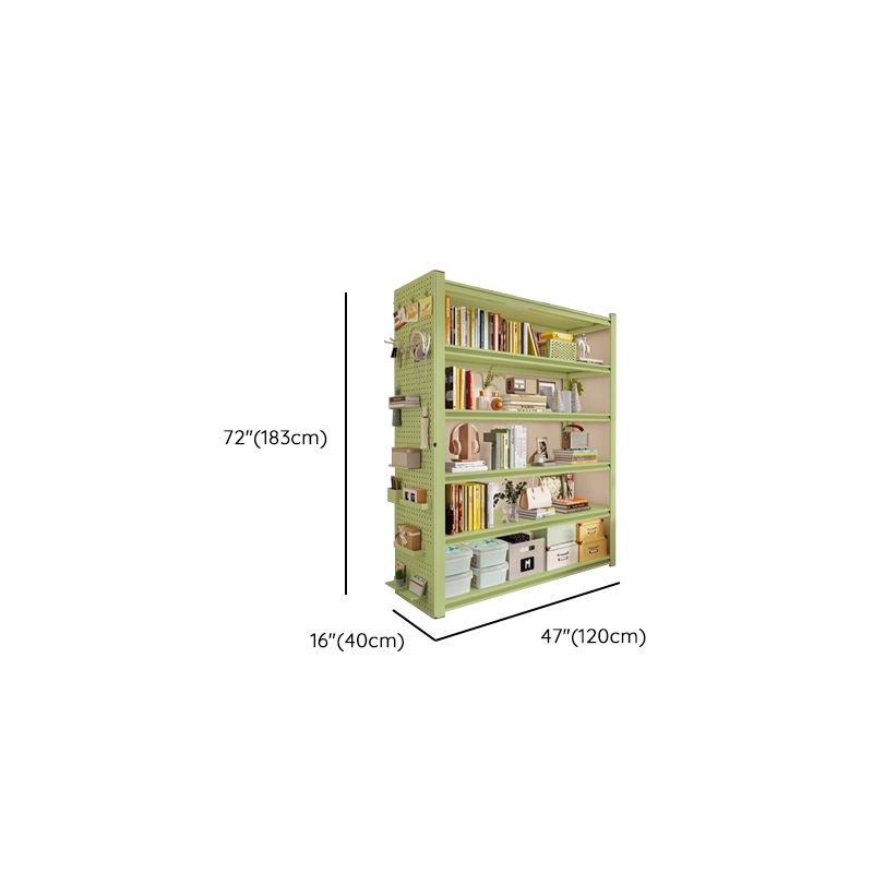 Light Green Modern Steel Tower Shelf with Alterable Shelf and Unfixed Installation