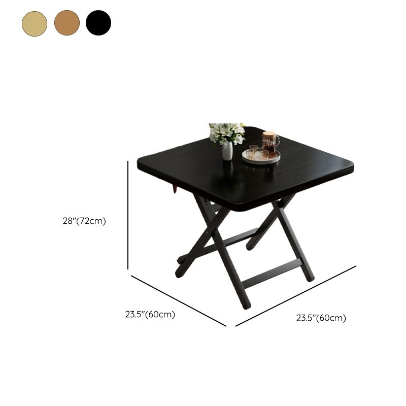 Composite Wood Dining Table with Crossed Legs, Scratch-proof and Foldable, Square Top for 2-seater
