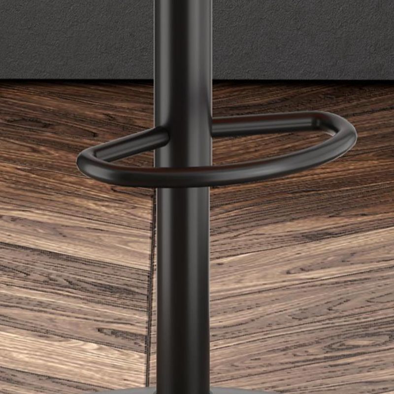 Contemporary Multi-levelled Tanned Hide Bar Stools with Arm Swivel Pail Seat