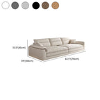 Modish Solid Color Water Resistant Standard Sofa in Light Gray/White/Light Brown with Seats 3/2-seater and 2 Pillows