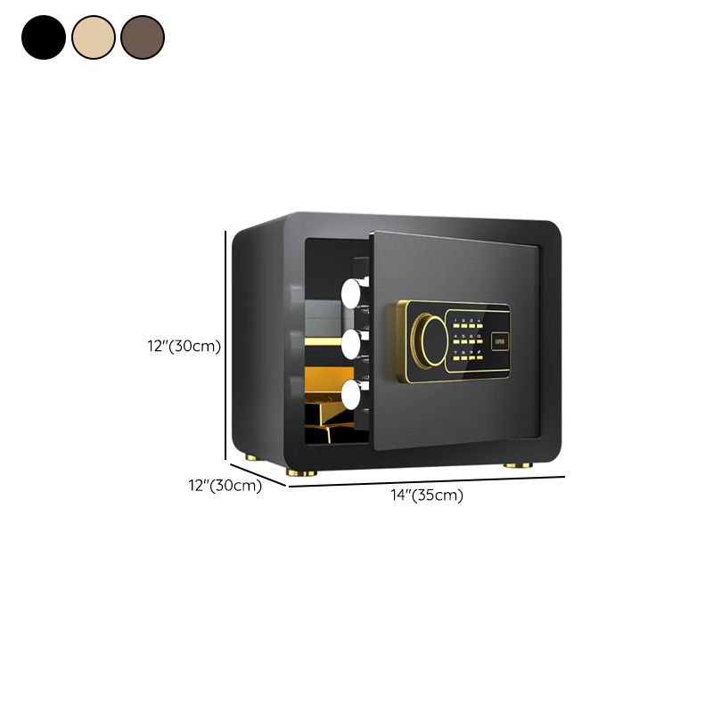 Steel Security Safe with Battery, Pry Resistant, Lockable with Keys and Shelves
