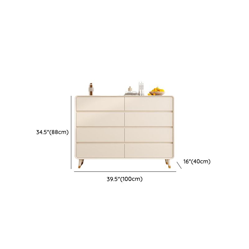 Chalk Trendy Natural Wood Console Dresser/Semainier with 6/8/5 Drawers in Horizontal/Vertical Orientation