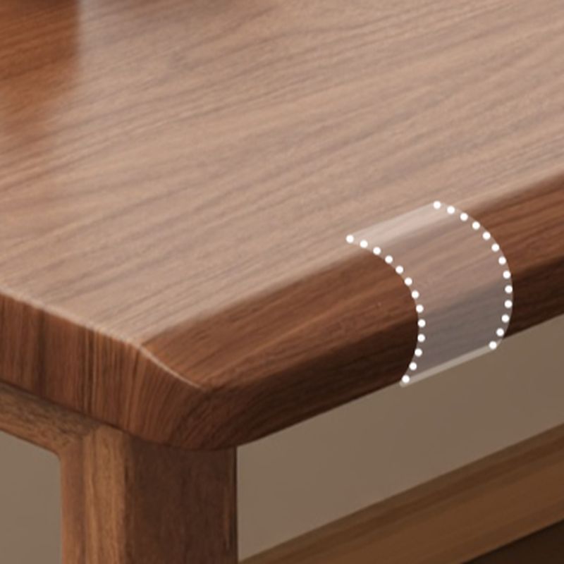 Gaming Computer Desk in Minimalist Style with Crack Resistant Sled Base and Independent Structure Featuring Wire Management in Solid Wood