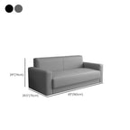Simplistic Loveseat/Sofa with Pleather Upholstery and Armrest in Natural Wood Finish