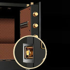 Steel Security Safe with Battery, Pry Resistant, Lockable with Keys and Interior