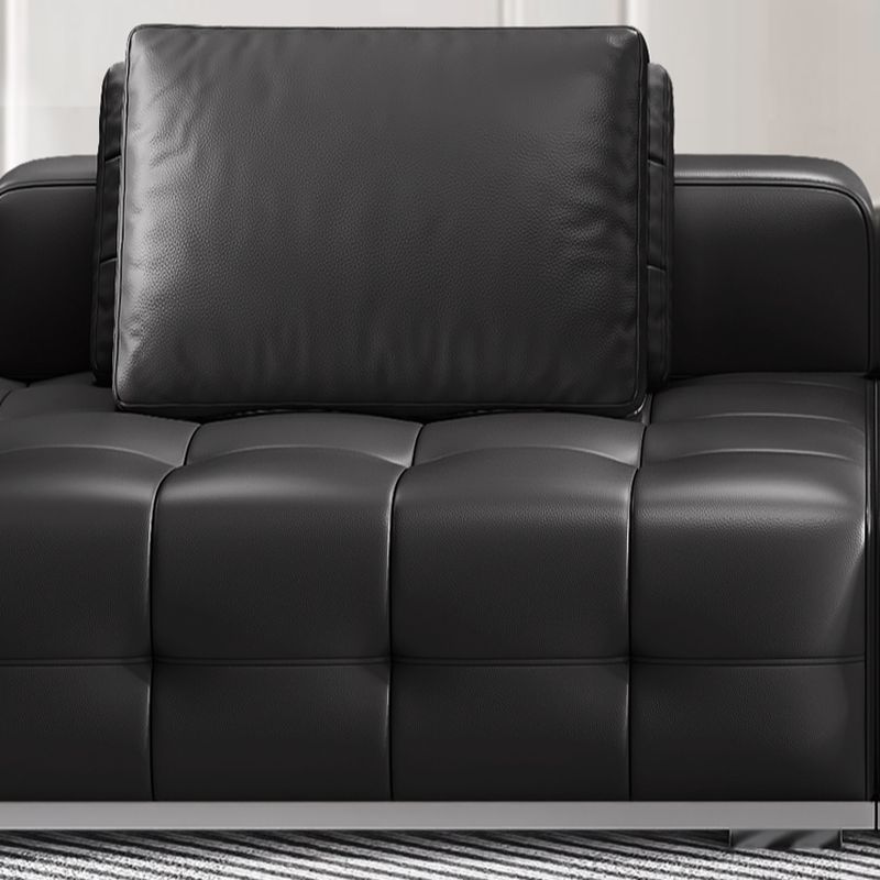 Contemporary Solid Color Water Resistant Ink Sofa for 5 Person/Seats 4/3 Person with 2 Pillows/3 Pillows