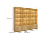 Multi-shelf Modern & Contemporary Style Wood Hutch Cabinet for Living Room