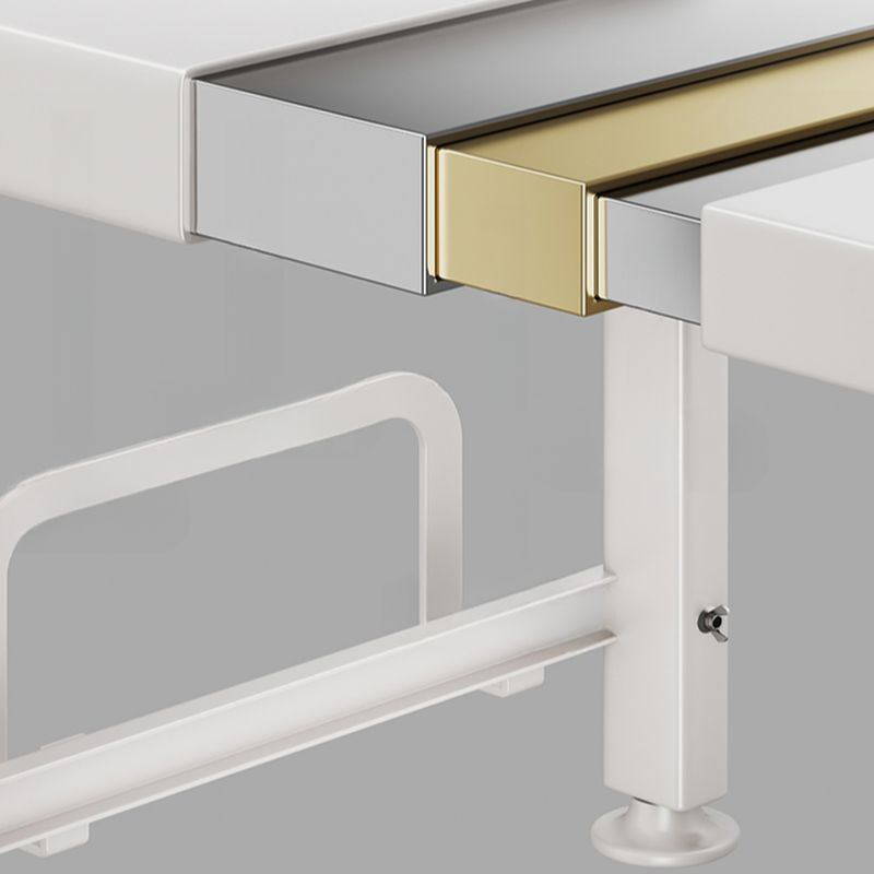 Contemporary White Wire Standard Baker's Rack for Kitchens With Storage with Kitchen Appliance Storage, Metal