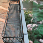 1 Piece Set Metal 1 Tier Rectangle Plant Rack with Outlined Base and 1 Shelf