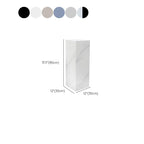 Square Marble Pattern Display Table with Stone Top, 30 to 39 in/20 to 29 in Height, Unfinished Finish, and Up to 19 in Size