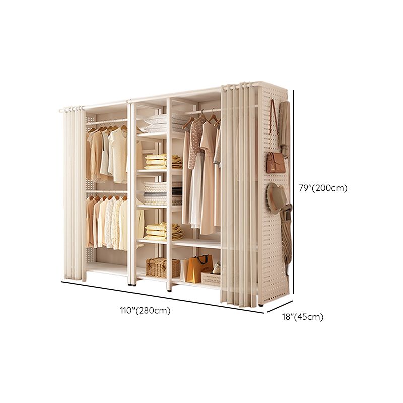 Chalk Simplistic Hall Rack with Repository and Steel Frame