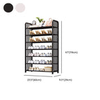 Art Deco/Glam Alloy Rectangle Shoe Rack with 6/5/4 Shelves for 1-30 Pairs in Drawing Room