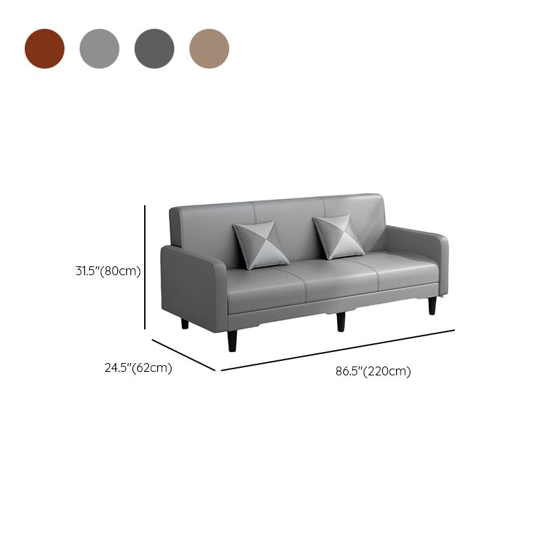 Drawing Room Gray/Light Brown/Off-White Standard Sofa with Armrest
