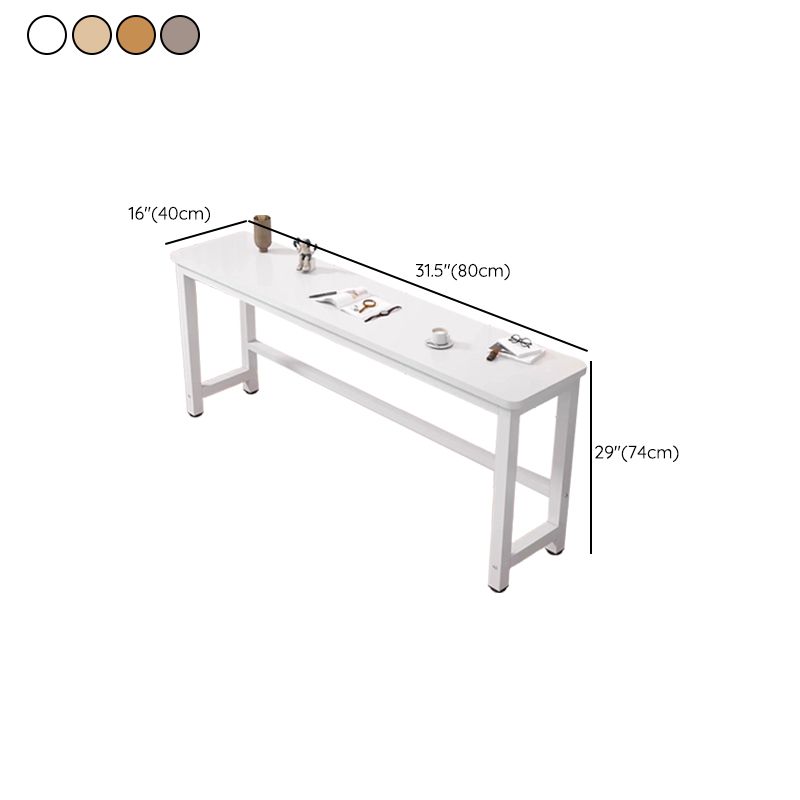 Casual Ergonomic Writing Desk with Scratch-proof H-Shape Base in Dove Grey/Chalk/Light Brown, Unattached with Foot Pad