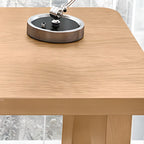 Casual Writing Desk with Easy Assembly, Moth Proof Parsons Base, Natural Top, Unattached Installation, and Foot Pad