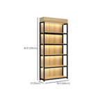 Modern Living Room Display Stand Wooden Multi-shelf in Natural