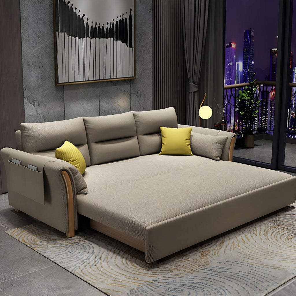 Fabric Sofa Bed Settee Furniture Flared Arm Latex Filled Sofa