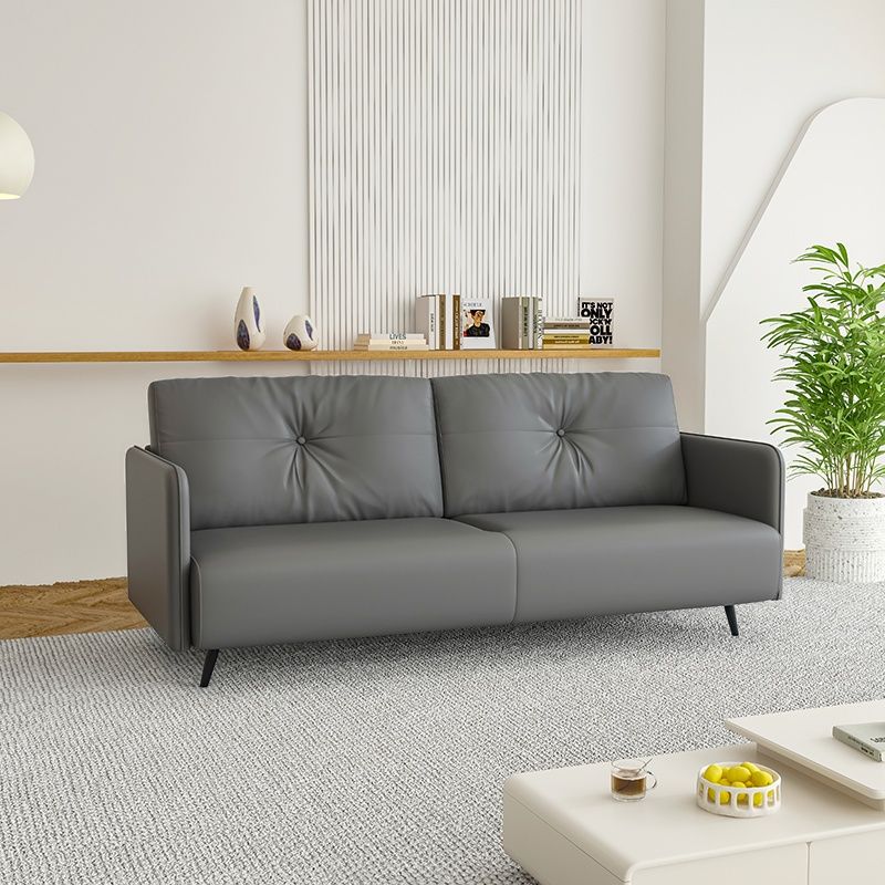 Modish Solid Color Stain Resistant Standard Sofa in Beige, 3-seater/for 2
