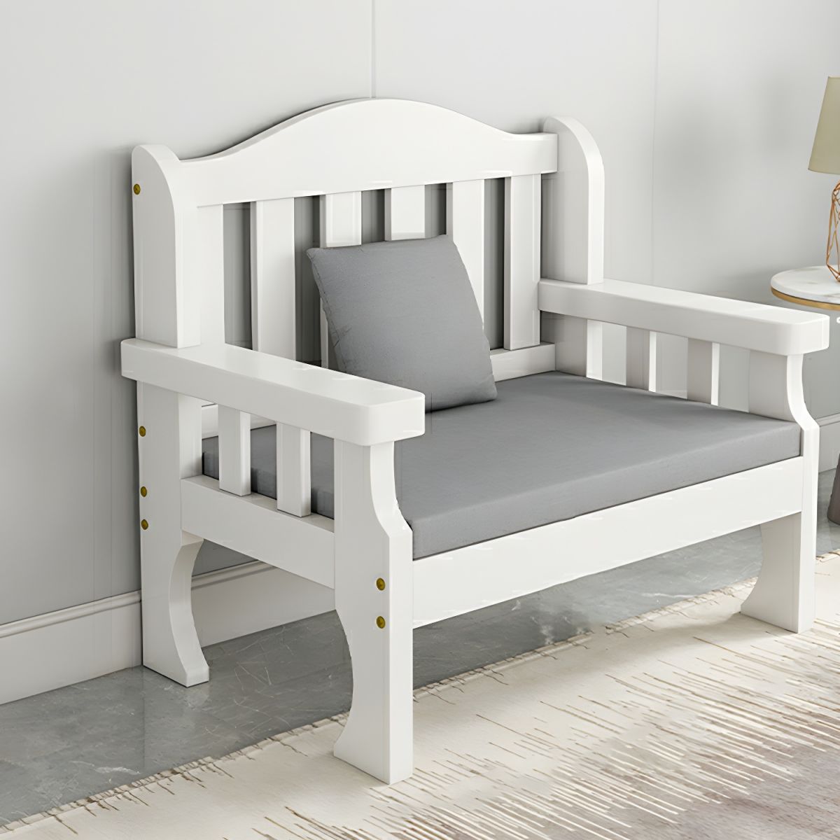 Gray Cotton and Linen Modern Sofa with Foam Seat and Pillow Included