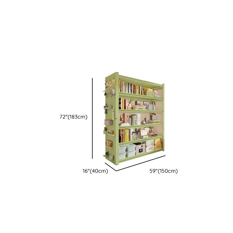 Light Green Modern Steel Tower Shelf with Alterable Shelf and Unfixed Installation