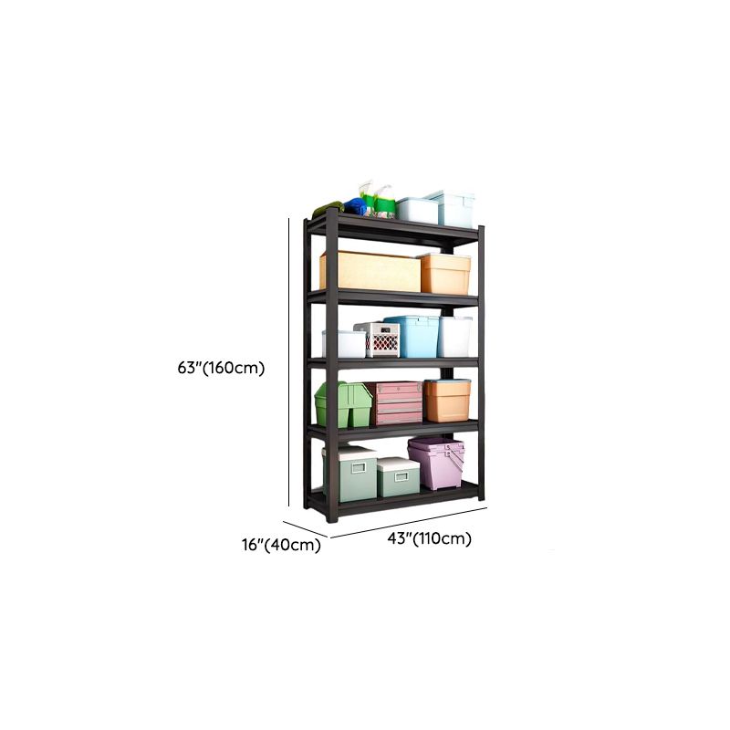 Ink Minimalist/Industrial Alloy Warehouse Storage Rack with Adjustable Detached Shelves