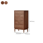 Trendy Walnut Wood Console Dresser/Semainier with 5 Drawers in Horizontal/Vertical Orientation