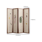 Cocoa Translucent Indoor Foldable Temporary Wall Divider with Gauze, 3/4 Panels, Standalone