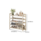 Art Deco Bambusa Rectangle Shoe Rack in Chalk with 6 Shelves for 11-40 Pairs in Drawing Room