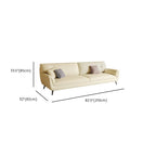 White Standard Sofa/Single Sofa with Armrest and 3 Pillows/1 Pillow