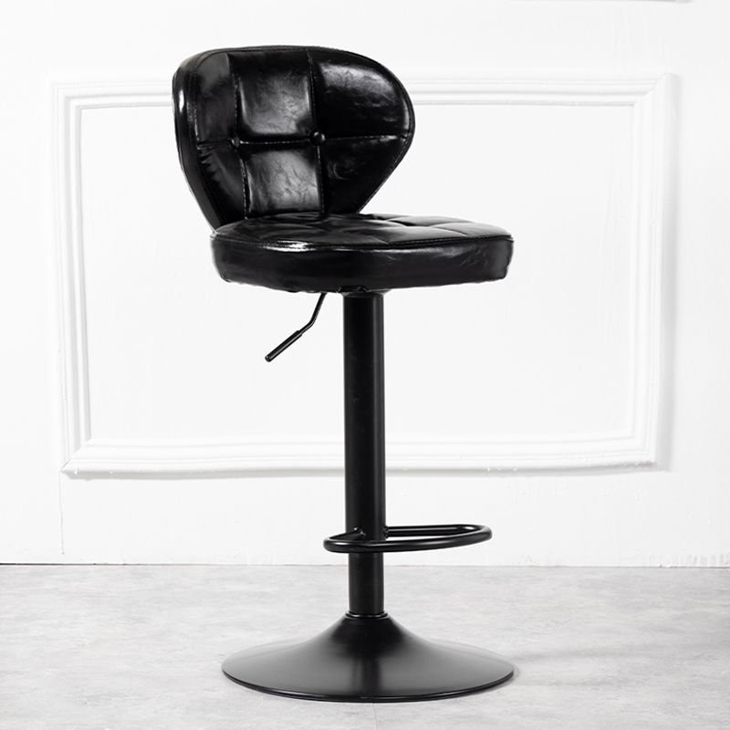 Casual Adjustable Lift Rawhide Bar Stools in White/Carmine/Jade Green with Back, Turned Swivel, and Rectangle Seat