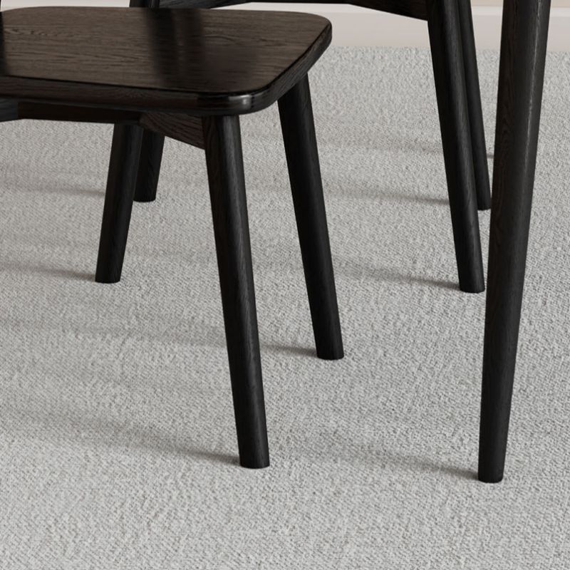 Art Deco Dinette Side Chair with Ventilated Back, Cushion Upholstery, and Natural Wood Legs