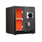 Steel Security Safe with Battery, Pry Resistant, Featuring Drawers, Lockable Interior Lining, and Shelves