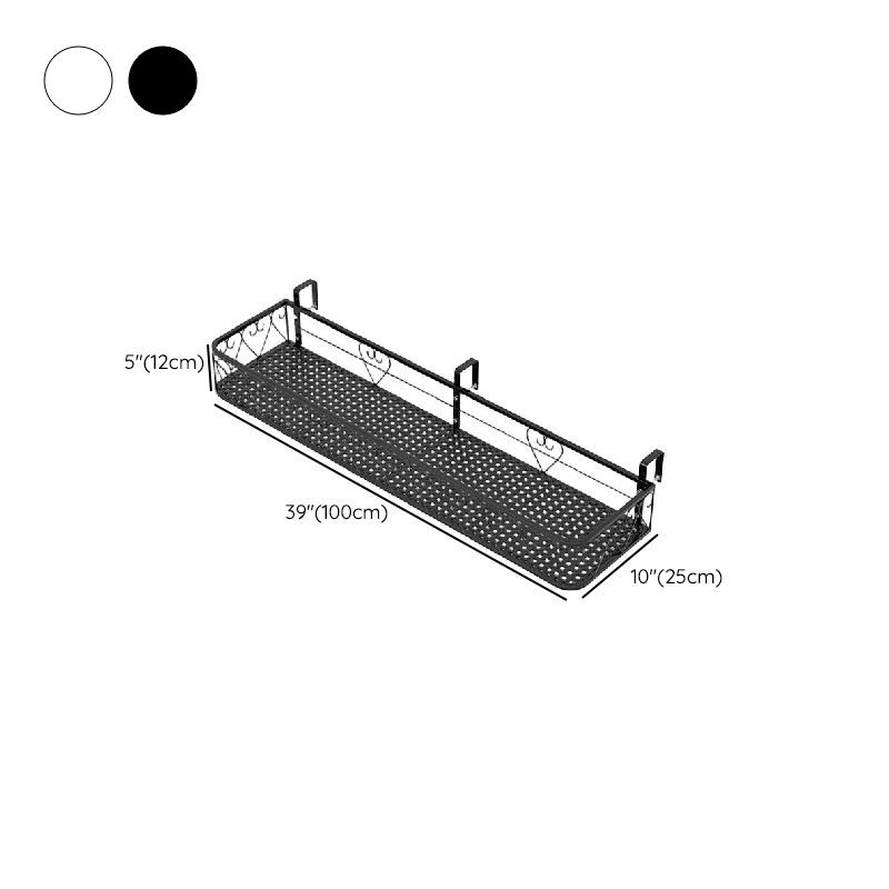 1 Piece Set Metal 1 Tier Rectangle Plant Rack with Outlined Base and 1 Shelf