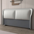 Trendy Panel Headboard in Natural Wood with No Distressing, Rectangle Shape for Full/Queen Bed, Featuring Sponge Upholstery and Standard Height