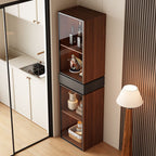 Rectangular Detached Accent Cabinet with Damp-proof, Scratch-immune Glazed Door in Chalk/Sepia and Soft Close Drawer