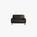 Modern Solid Color Scratch-defiant Leather Standard Sofa/Loveseat/Single Sofa in Black/Emerald Green/Auburn for 2/3/1-seater