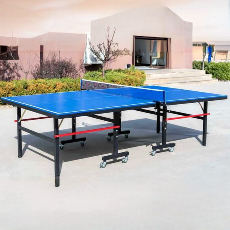 Versatile Indoor and Outdoor Ping Pong Table with Synthetic Laminate Top in Ink/Cerulean