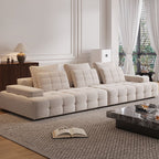 Modish Solid Color Scratch-durable/Stain Resistant Standard Sofa/Single Sofa in Chalk, 5 Person/4-seater/Seats 3