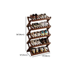 Art Deco Bambusa Rectangle Shoe Rack with 6/4/5 Shelves, Capacity for 1-30 Pairs, Drawing Room