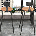 Outdoor 1/2/4/5 Pieces Counter Set Rectangle Industrial Metal Bar Pub Table Set